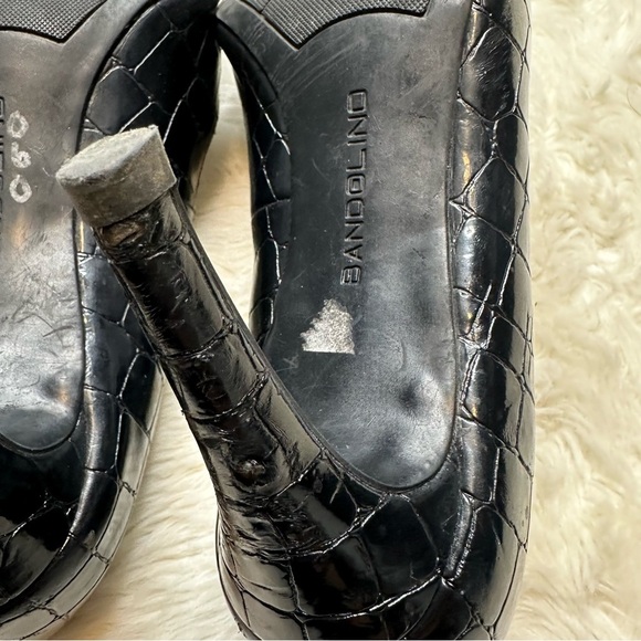 Bandolino Black Heels Pointed Toe Glossy Finish Black Size 9 - Picture 10 of 16